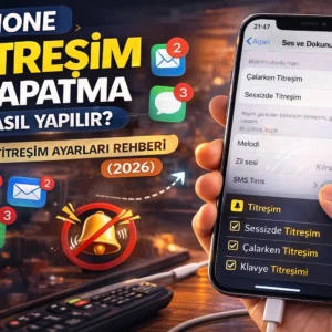iphone titreşim kapatma