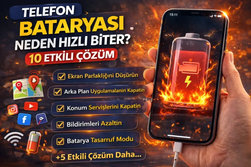 telefon bataryası neden hızlı biter?