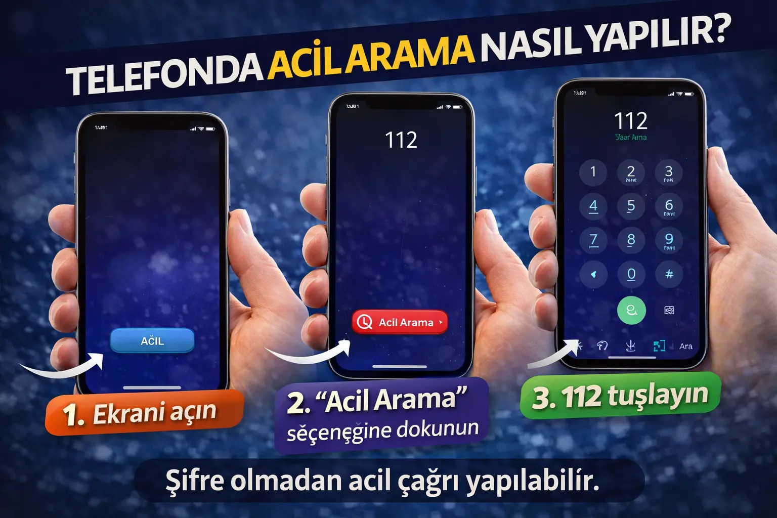 telefonda acil aramalar nasıl yapılır?